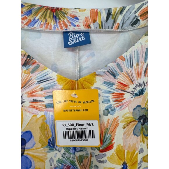 Rip Skirt Hawaii Floral Print Soft sleep shirt mini Dress size M/L new $125 - Picture 3 of 5
